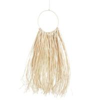 Wanddecoratie Raffia Button cirkel 70 cm | 24 stuks - thumbnail