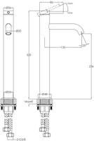 Ben Navan verhoogde wastafelkraan geborsteld koper - thumbnail