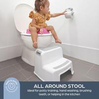 Opstapje - DREAMBABY - 2 Up - Antislip en gestructureerd - Tot 80 kg voor kinderen en volwassenen - Grijs - thumbnail