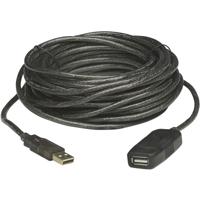 Manhattan 150958 USB-kabel USB 2.0 USB-A stekker, USB-A bus 20.00 m Zwart - thumbnail