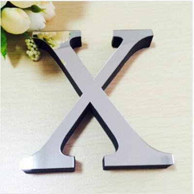 2 PC'S Home Decoratie creatieve persoonlijkheid Engelse letters acryl spiegel 3D DIY muur stickers (X)
