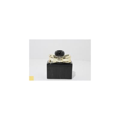 Kandelaar aardewerk parfumfles 0x0x11cm zwart, goud