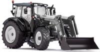 WIKING miniatuurtractor Valtra N123 wiellader zink 1:32 zwart - thumbnail