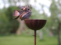 Voeder en drinkschaal met uiltje - thumbnail