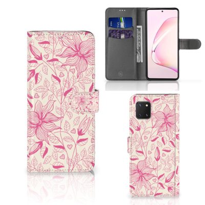 Samsung Note 10 Lite Hoesje Pink Flowers Samsung Note 10 Lite Hoesje Pink Flowers