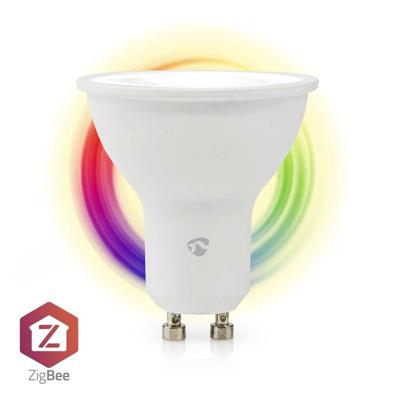 Nedis SmartLife Multicolour Lamp | Zigbee 3.0 | GU10 | 345 lm | 4.7 W | RGB / Warm tot Koel Wit | 2200 - 6500 K | Android / IOS | Spot | 1 Stuks -