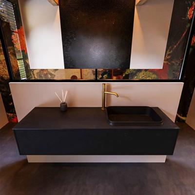 Badkamermeubelset Mondiaz Erin 150 cm met 1 Lade met RIDGE Wastafel Rechts Urban met 1 kraangat Greeploos Mat Urban Badkamermeubelset Mondiaz Erin 150 cm met 1 Lade met RIDGE Wastafel Rechts Urban met 1 kraangat Greeploos Mat Urban