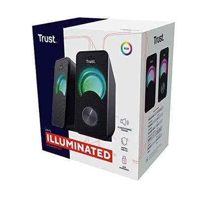 Trust Arys Compact RGB LED 2.0 speaker set PC speaker Zwart