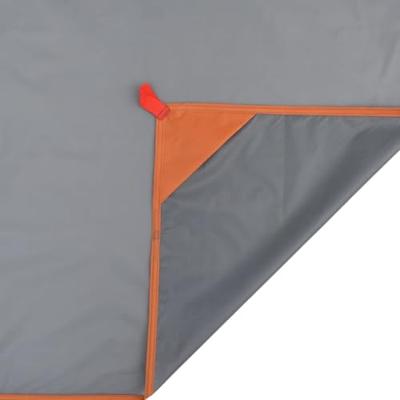 VidaXL Picknickkleed met haringen 205x155 cm grijs en oranje