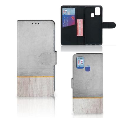 Samsung Galaxy M31 | Book Style Case | Wood Concrete