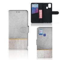 Samsung Galaxy M31 | Book Style Case | Wood Concrete - thumbnail