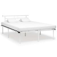 Bedframe metaal wit 140x200 cm - thumbnail