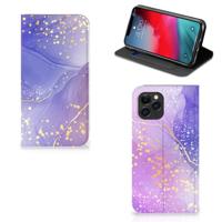 Bookcase voor Apple iPhone 11 Pro Watercolor Paars - thumbnail