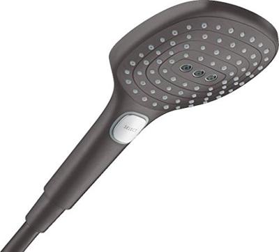 Handdouche HansGrohe Raindance Select E 120 3jet Geborsteld Zwart Chroom Handdouche HansGrohe Raindance Select E 120 3jet Geborsteld Zwart Chroom