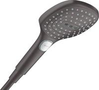 Handdouche HansGrohe Raindance Select E 120 3jet Geborsteld Zwart Chroom - thumbnail