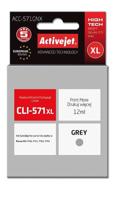 Activejet ACC-571GNX inkt (Canon CLI-571G XL vervanging; Supreme; 12 ml; grijs) - thumbnail