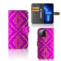 Wallet Case iPhone 13 Pro Max Barok Roze - thumbnail
