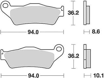 TRW remblokken "mcb 707 brake pad mcb 707 sh sintered metal