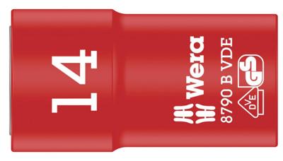 Wera 8790 B Zyklop VDE doppen, geïsoleerd, voorzien van 3/8" aandrijving, 14.0 x 46.0 mm - 1 stuk(s) - 05004958001 Wera 8790 B Zyklop VDE doppen, geïsoleerd, voorzien van 3/8" aandrijving, 14.0 x 46.0 mm - 1 stuk(s) - 05004958001