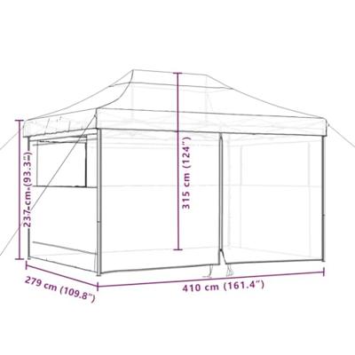 Partytent inklapbaar pop-up met 4 zijwanden bordeauxrood Partytent inklapbaar pop-up met 4 zijwanden bordeauxrood