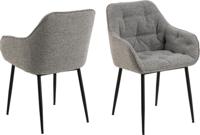 Sohome Eetkamerstoel 'Milly' Bouclé, kleur Grijs - thumbnail