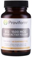 Proviform Vitamine B12 1500mcg combi actief folaat 60 Zuigtabletten - thumbnail