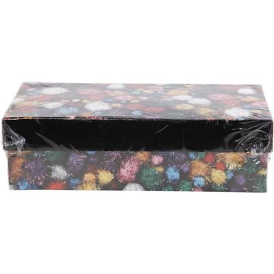 Creativ Company Pom-poms, d 15-40 mm, glitter, ca. 400 stuk, sterke kleuren, 400 gr/ 1 doos