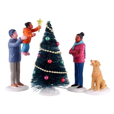 The final touch set of 4 kerstfiguur LEMAX - Lemax