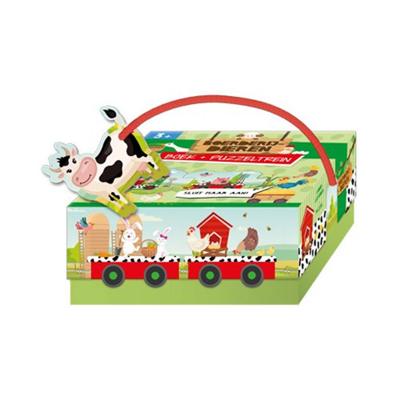 Lantaarn Publishers Boek en puzzeltrein boerderijdieren Lantaarn Publishers Boek en puzzeltrein boerderijdieren