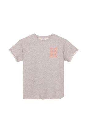 Kids Knitted Sweat T-Shirt Dress Soft Grey Melange