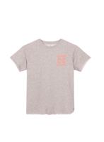 Kids Knitted Sweat T-Shirt Dress Soft Grey Melange - thumbnail