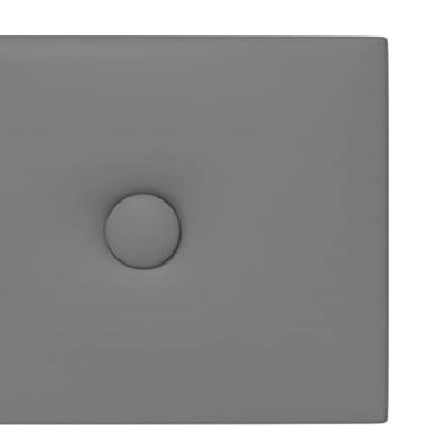 VidaXL Wandpanelen 12 st 1,08 m² 60x15 cm kunstleer grijs - thumbnail