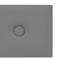 VidaXL Wandpanelen 12 st 1,08 m² 60x15 cm kunstleer grijs - thumbnail