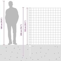VidaXL Hek met paal groen 1,5 x 10 m staal - thumbnail