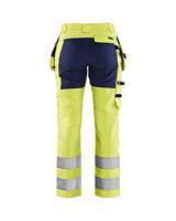 Blåkläder Dames werkbroek High-Vis met stretch 71631811 | High-Vis Geel/Marineblauw | Maat 44 - 7330509615249 - thumbnail