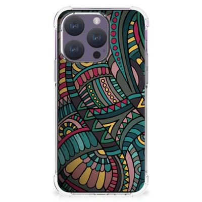 iPhone 15 Pro Doorzichtige Silicone Hoesje Aztec iPhone 15 Pro Doorzichtige Silicone Hoesje Aztec