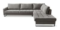 Rivièra Maison Loungebank 'West Houston' Rechts, Cotton, kleur Grey - thumbnail
