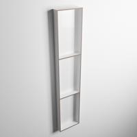 MONDIAZ EASY Nis 149,5x29,5cm in solid surface kleur Smoke | Talc. 3 vakken geschikt voor in- of opbouw - thumbnail