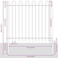 Tuinhek 2 pcs Grijs 3,4 x 1,5 m Poedercoating staal - thumbnail