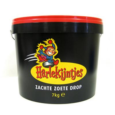 Harlekijntjes - Zachte Zoete Drop - Emmer 7 Kilo Harlekijntjes - Zachte Zoete Drop - Emmer 7 Kilo