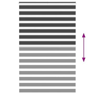 Zebra rolgordijn 140x230 cm stofbreedte 135,9 cm zwart