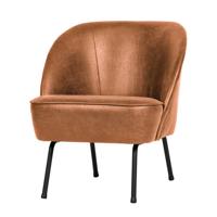 WOOOD Fauteuil 'Vogue' Eco-leder, kleur Cognac - thumbnail