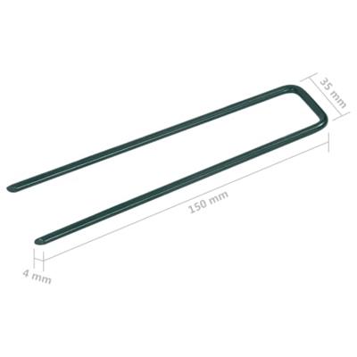 VidaXL Kunstgraspennen 20 st u-vormig ijzer