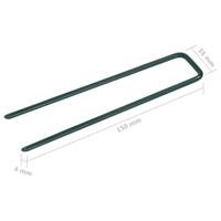 VidaXL Kunstgraspennen 20 st u-vormig ijzer - thumbnail