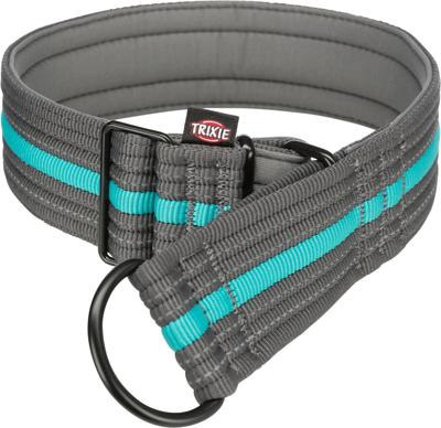 TRIXIE HALSBAND HOND FUSION HALF-SLIP GRAFIET GRIJS / OCEAAN BLAUW 28-38X3,5 CM TRIXIE HALSBAND HOND FUSION HALF-SLIP GRAFIET GRIJS / OCEAAN BLAUW 28-38X3,5 CM