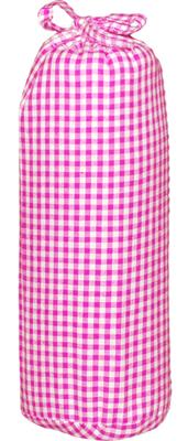 Taftan Hoeslakens Kleine Ruit Fuchsia-60 x 120 cm