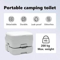VidaXL Camping toilet grijs en wit 41,5 x 36,5 x 30 cm polyetheen - thumbnail