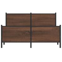Bedframe zonder matras metaal bruin eikenkleurig 140x200 cm - thumbnail