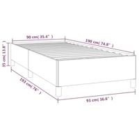 Bedframe zonder matras 90x190 cm stof donkergrijs - thumbnail
