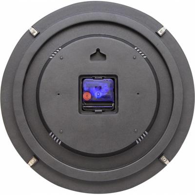 NeXtime NE-3157ZW Wandklok Dia. 35 Cm, Bol Glas, Zwart, 'Basic Dome' NeXtime NE-3157ZW Wandklok Dia. 35 Cm, Bol Glas, Zwart, 'Basic Dome'